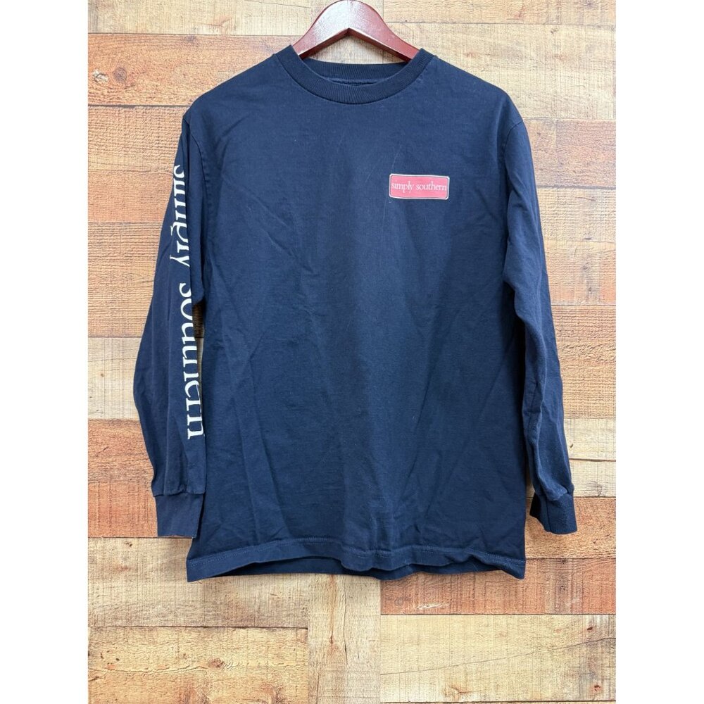 Simply Southern T-Shirt Navy Blue Pursuit of Preppiness Weekend Retreat M - Picture 2 of 5